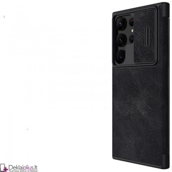 Nillkin Qin Pro odinis atverčiamas dėklas - juodas Samsung S23 Ultra telefonams Nillkin Qin Pro odinis atverčiamas dėklas - juodas Samsung S23 Ultra telefonams